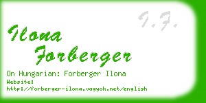 ilona forberger business card